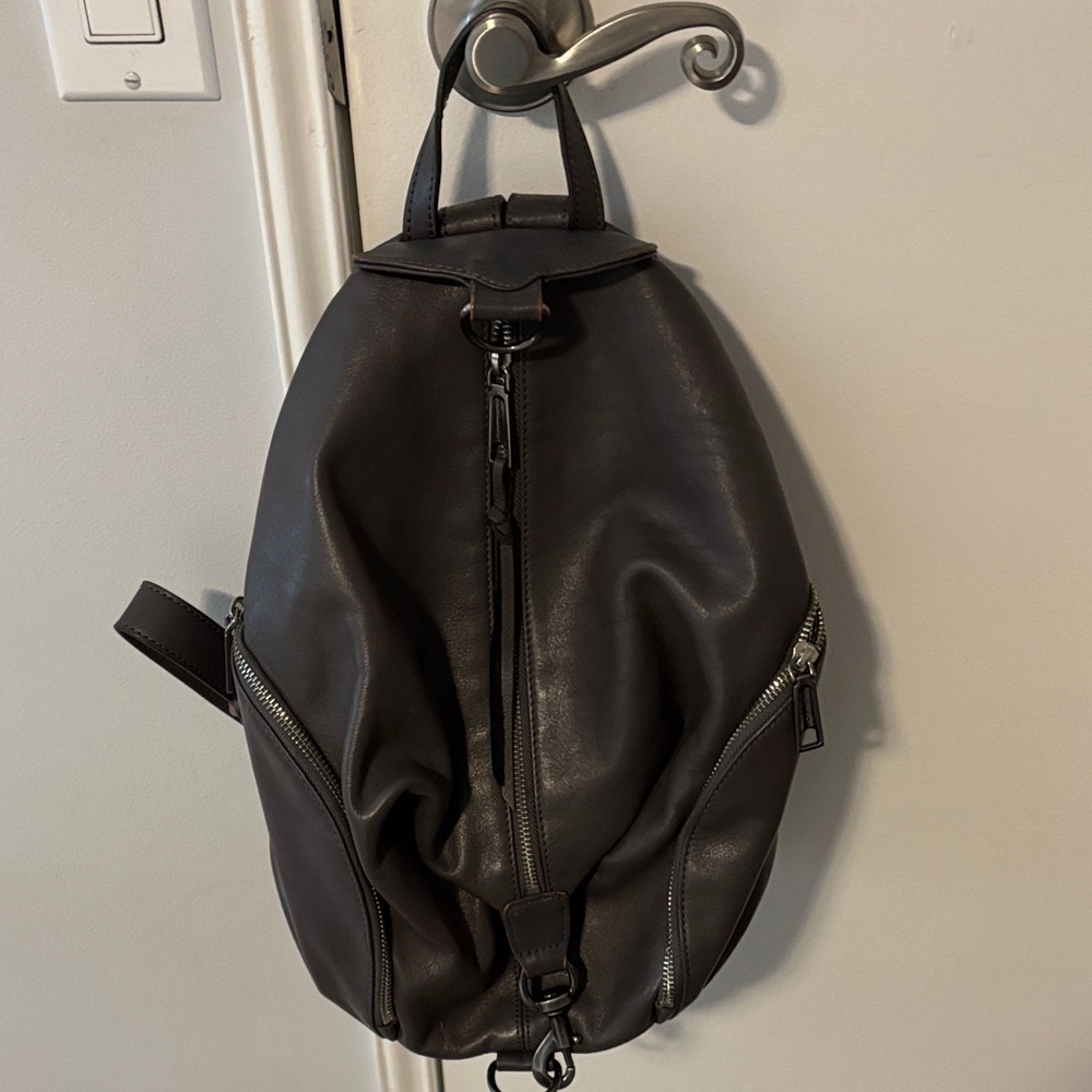 Rebecca Minkoff Light Grey Leather Backpack